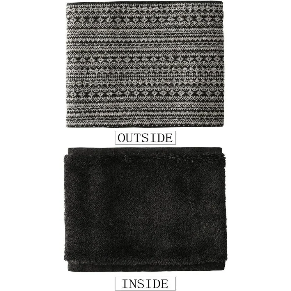 Men's Bohemian Black Winter Ski Neck Gaiter Face Scarf Fleece Windproof Scarves